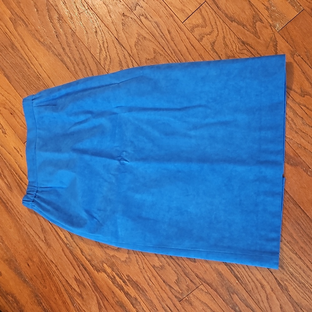 Blue Suede pencil skirt